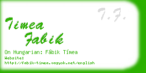 timea fabik business card