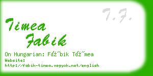 timea fabik business card